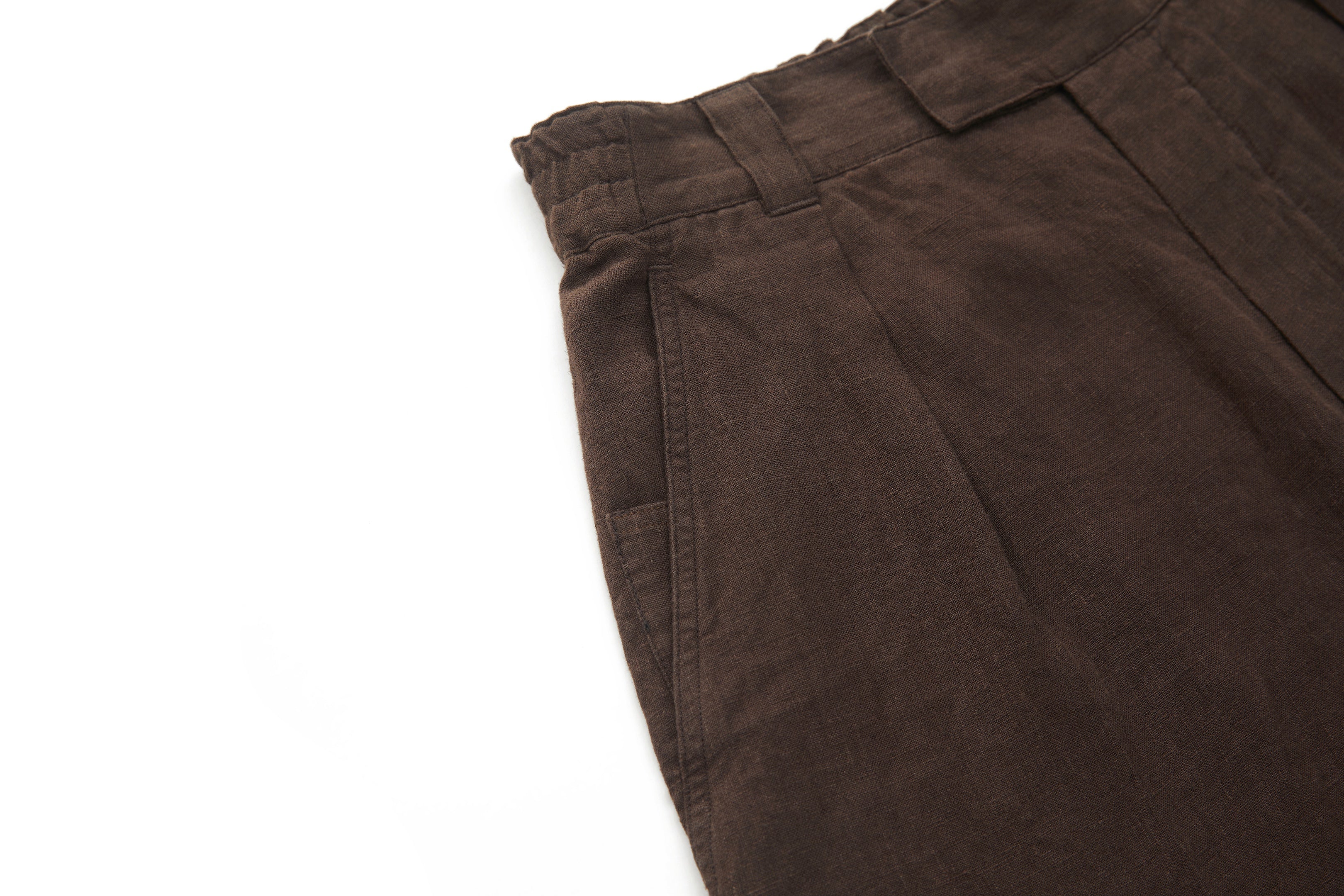 Bermuda Linen Shorts Brown