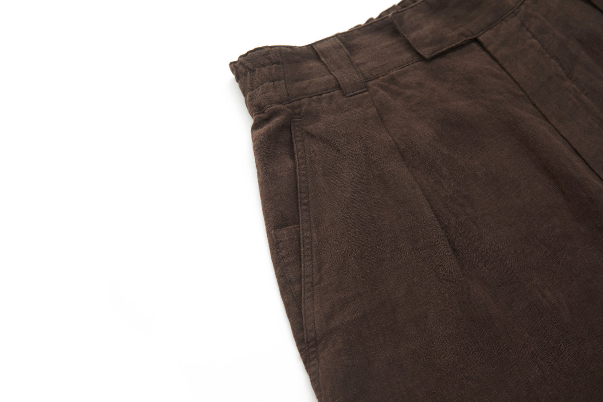 Bermuda Linen Shorts Brown – product image 5