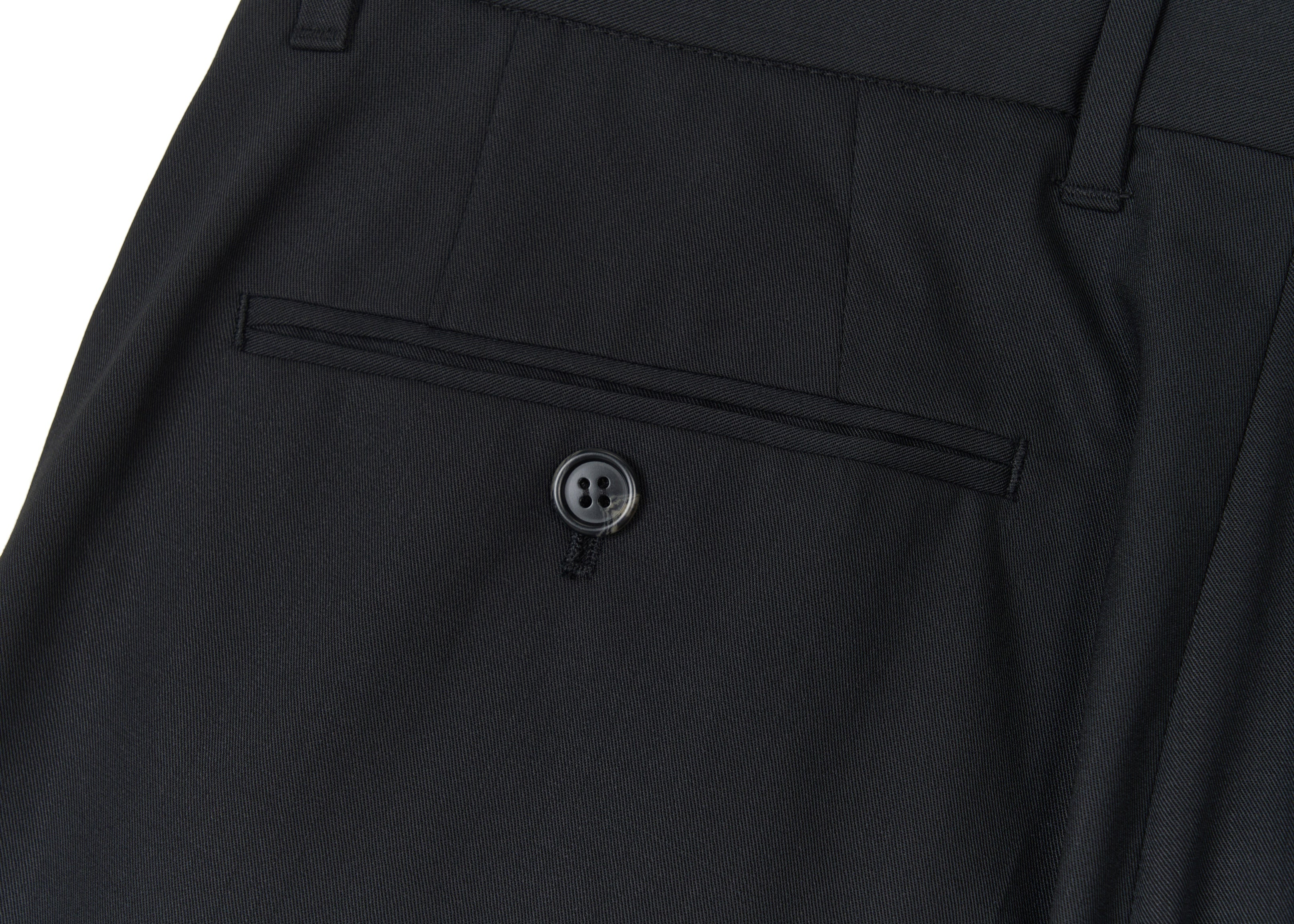 Two-Tuck Trousers Black