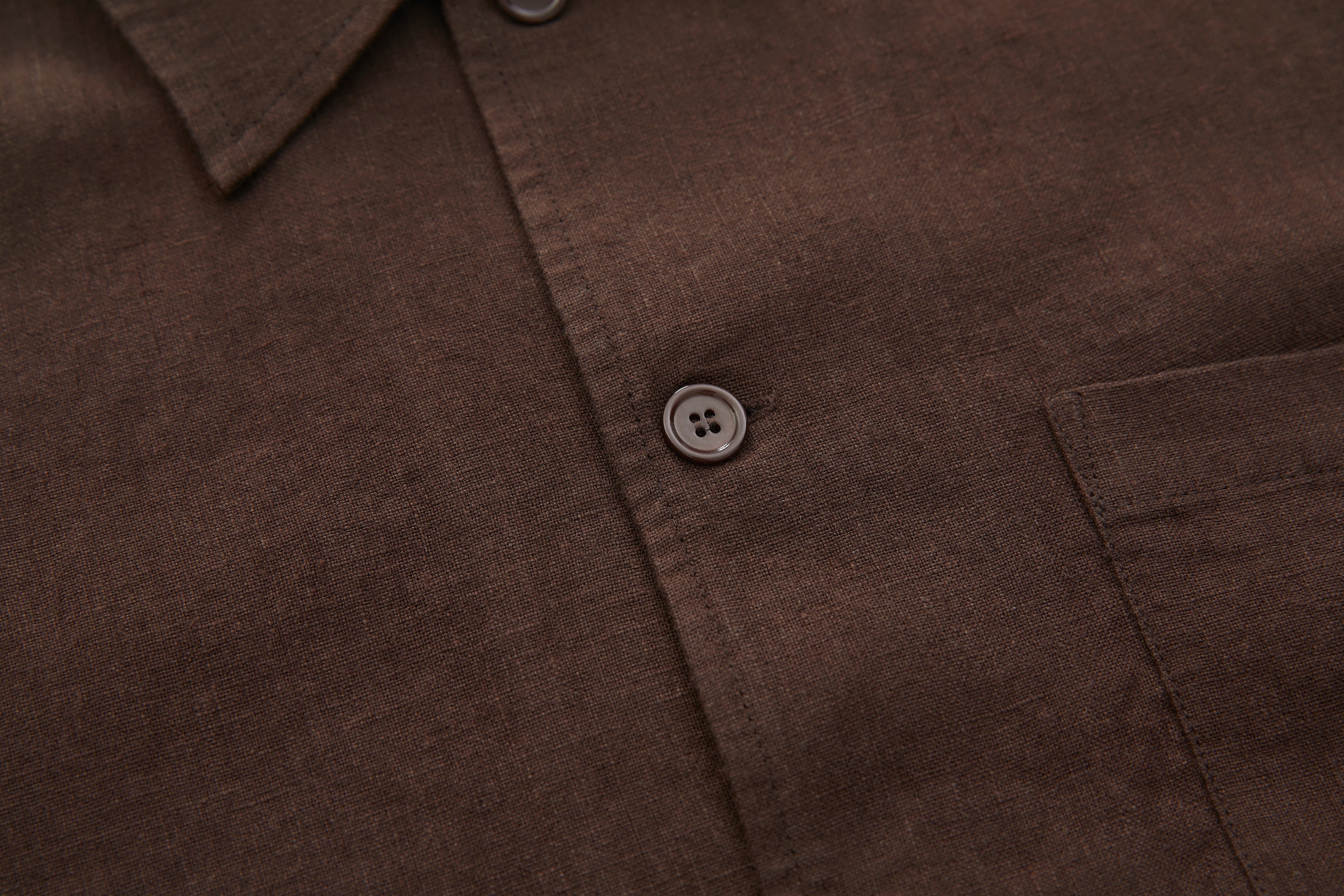 Boxy Short-Sleeve Shirt Brown