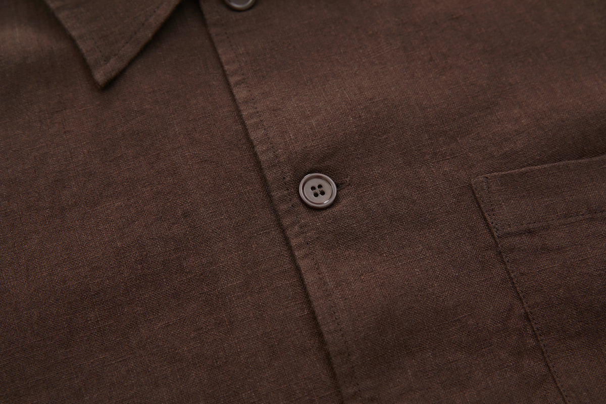 Boxy Short-Sleeve Shirt Brown – product image 5