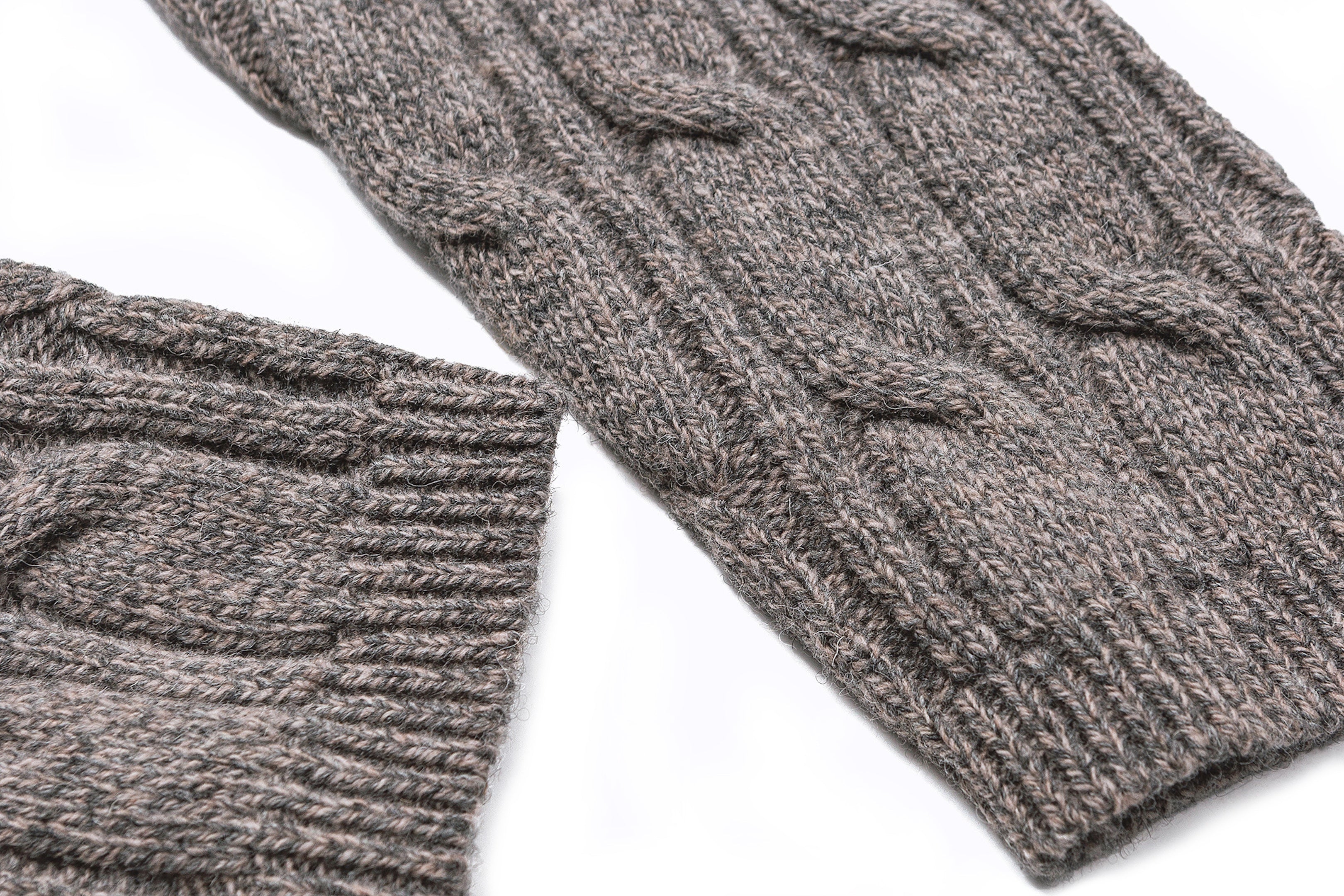 Cable-Knit Zip-Up Hoodie