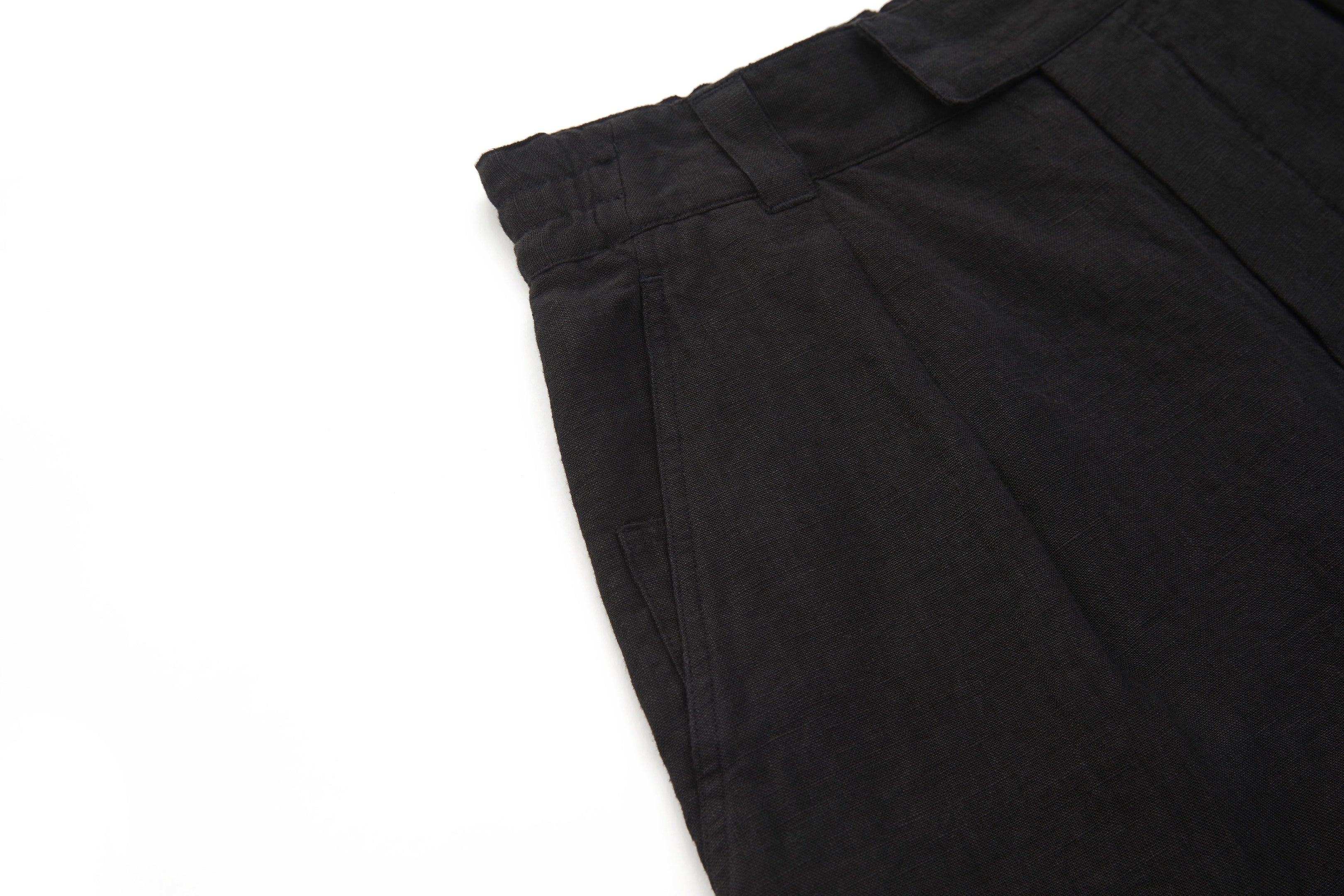Bermuda Linen Shorts Black