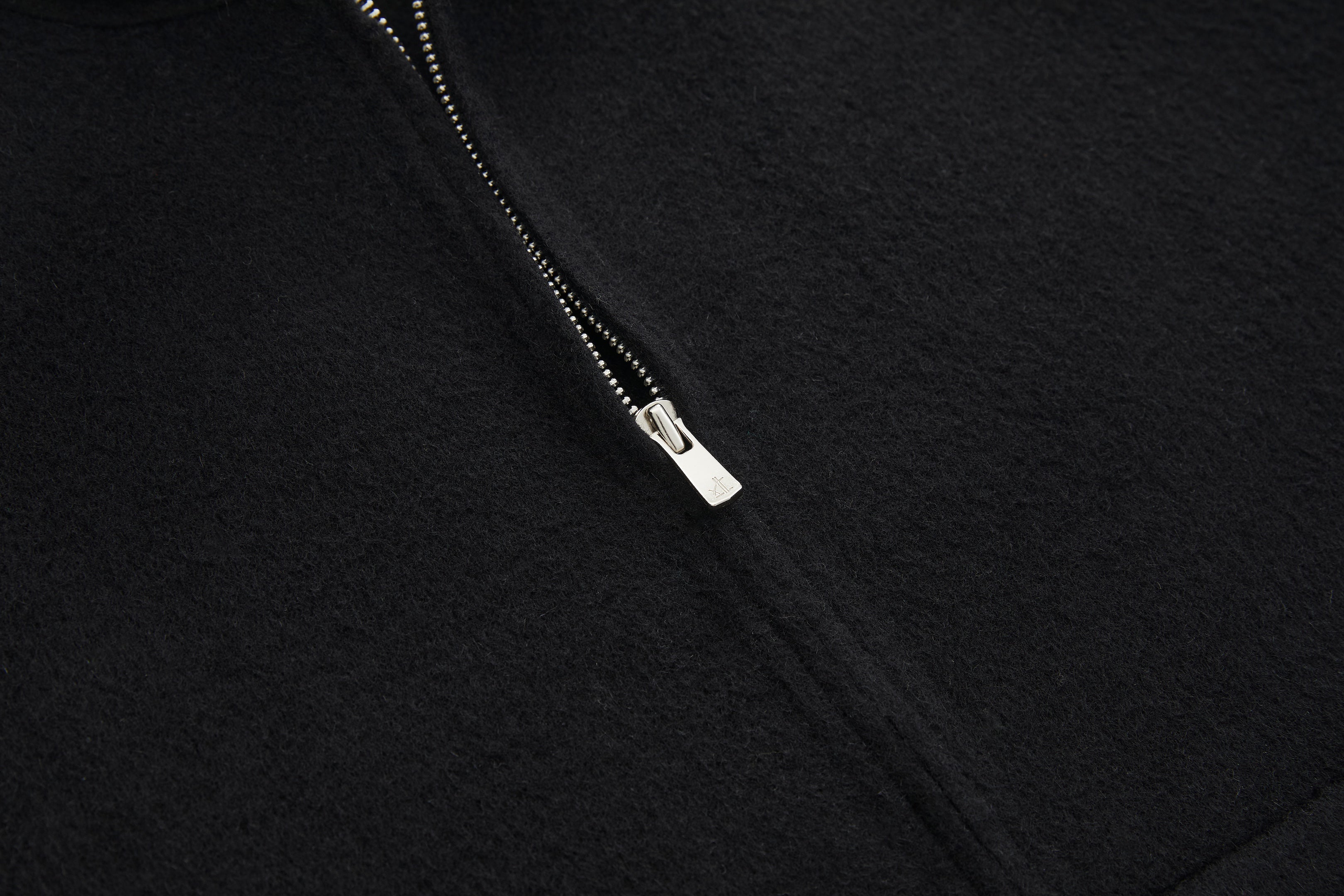 Hooded Wool Jacket Black