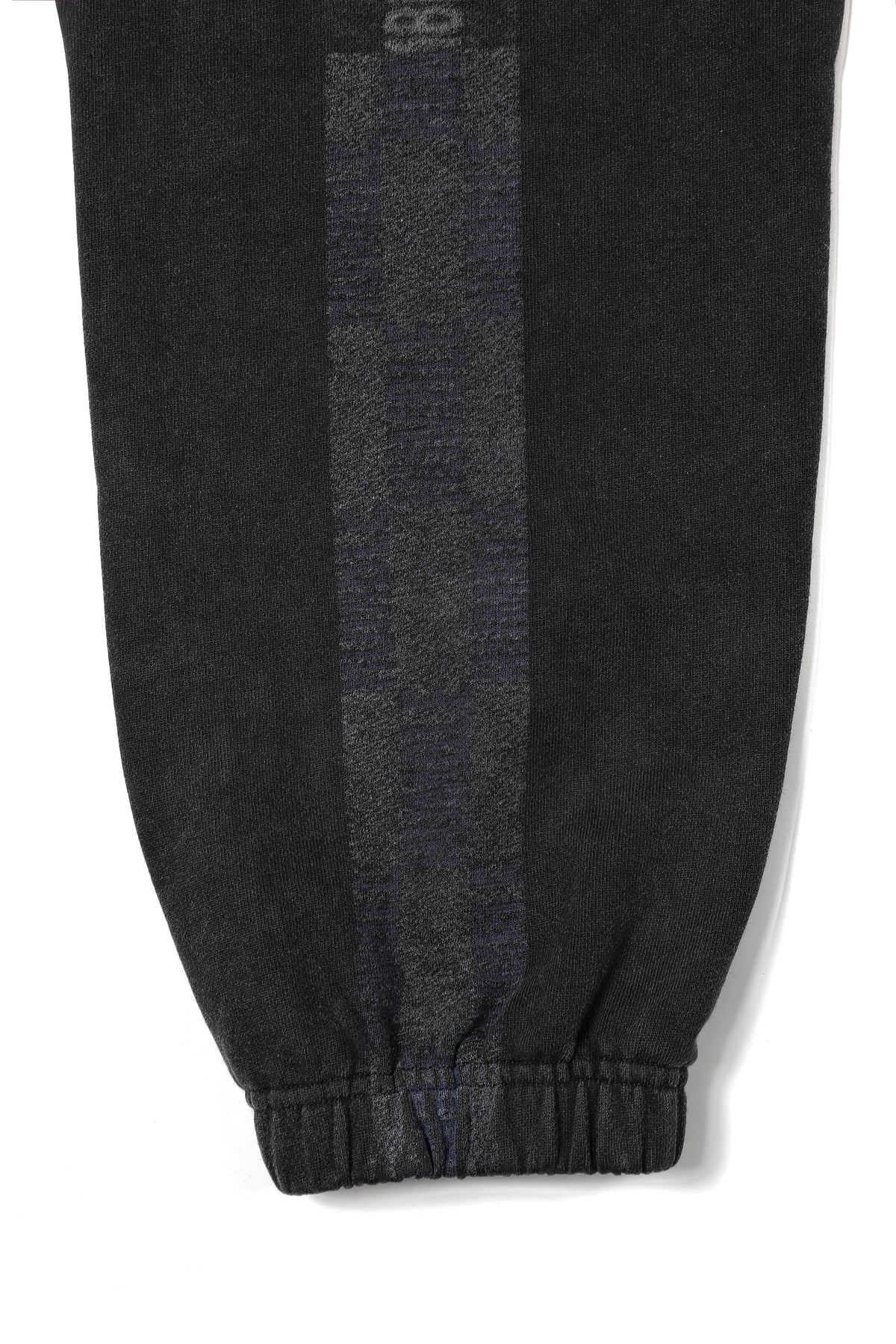 Rich Forever Sweatpants Black — side stripe and elastic ankle cuff detail