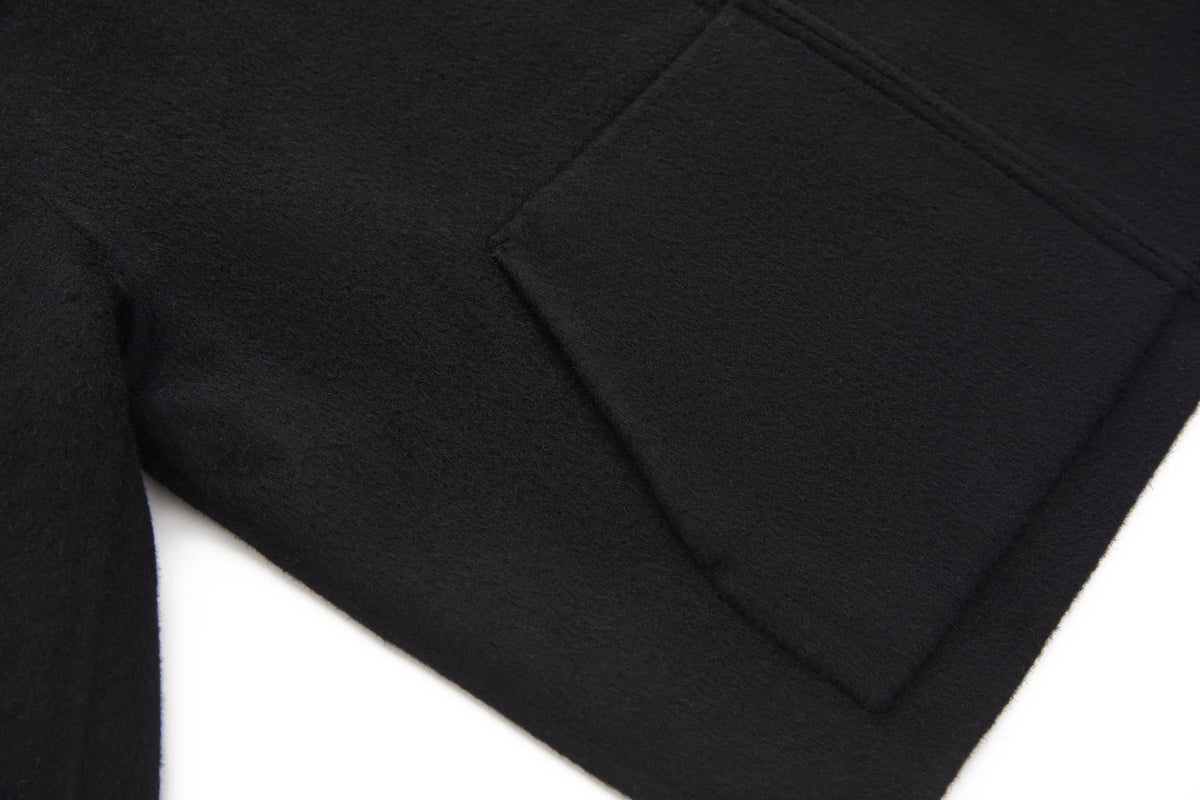 Hooded Wool Jacket Black – product image 6