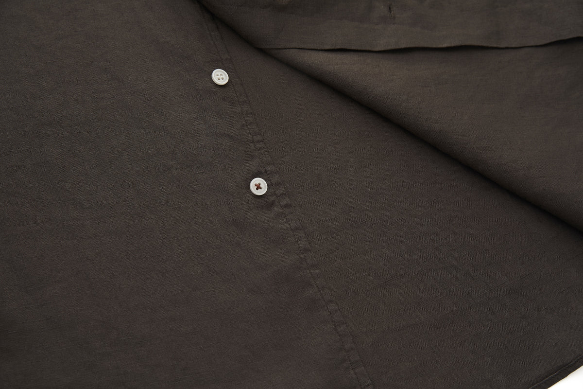 Linen Shirt Brown – product image 6
