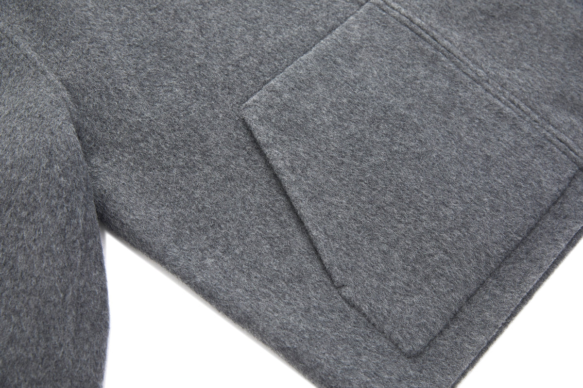 Hooded Wool Jacket Grey – product image 6