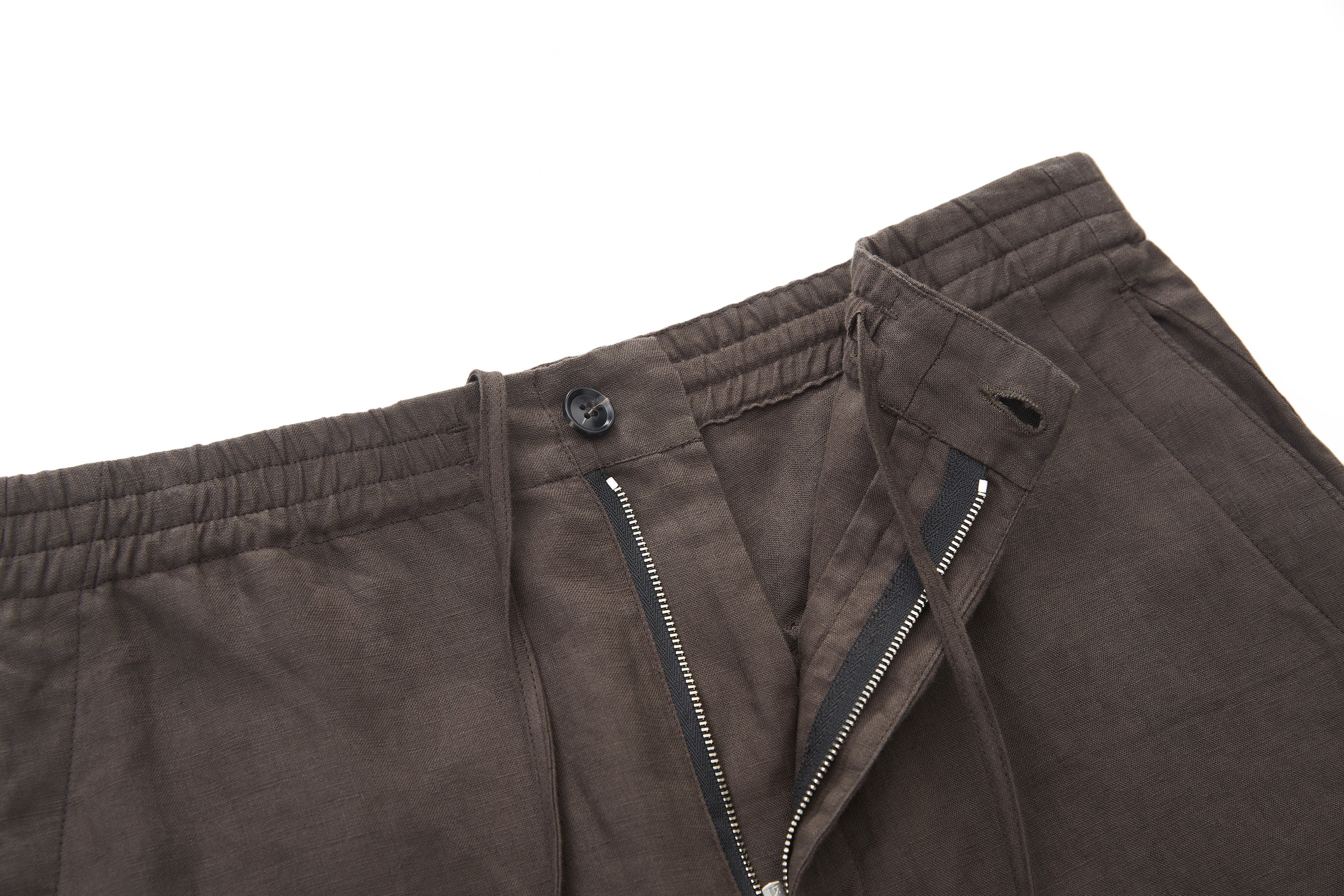 Linen Shorts Brown