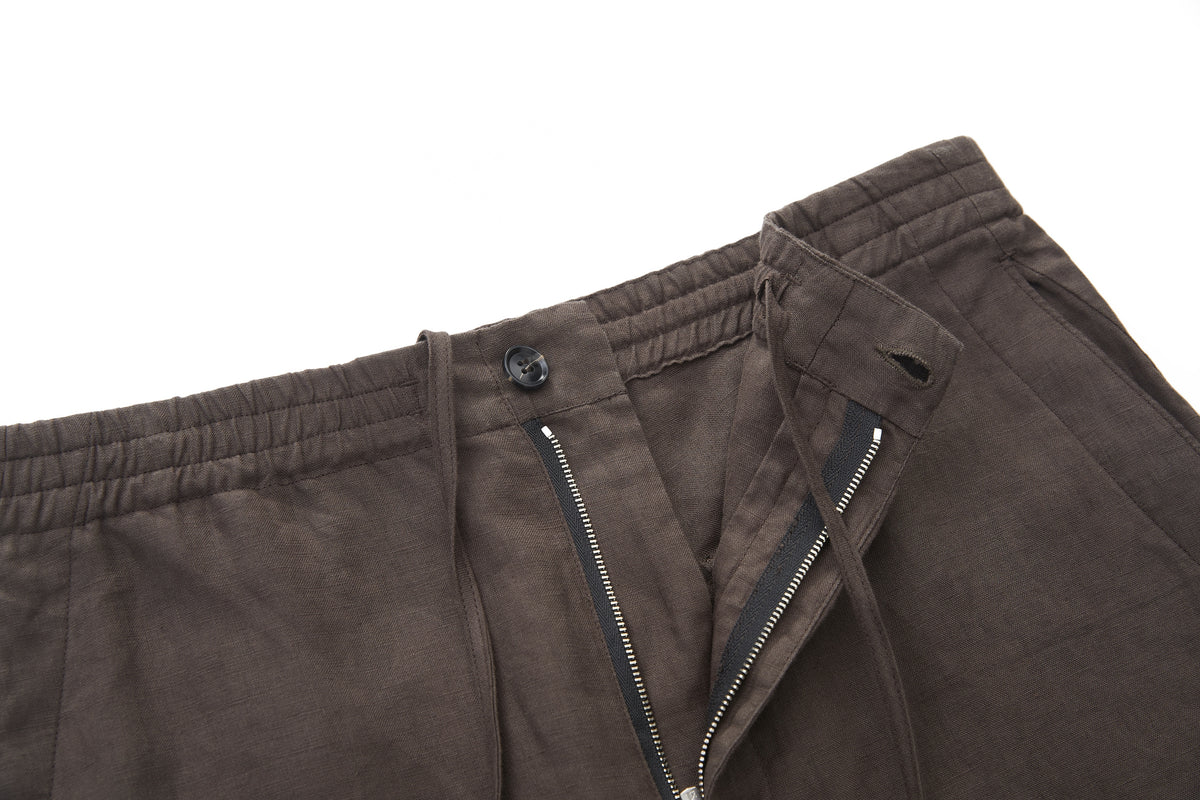Linen Shorts Brown – product image 6