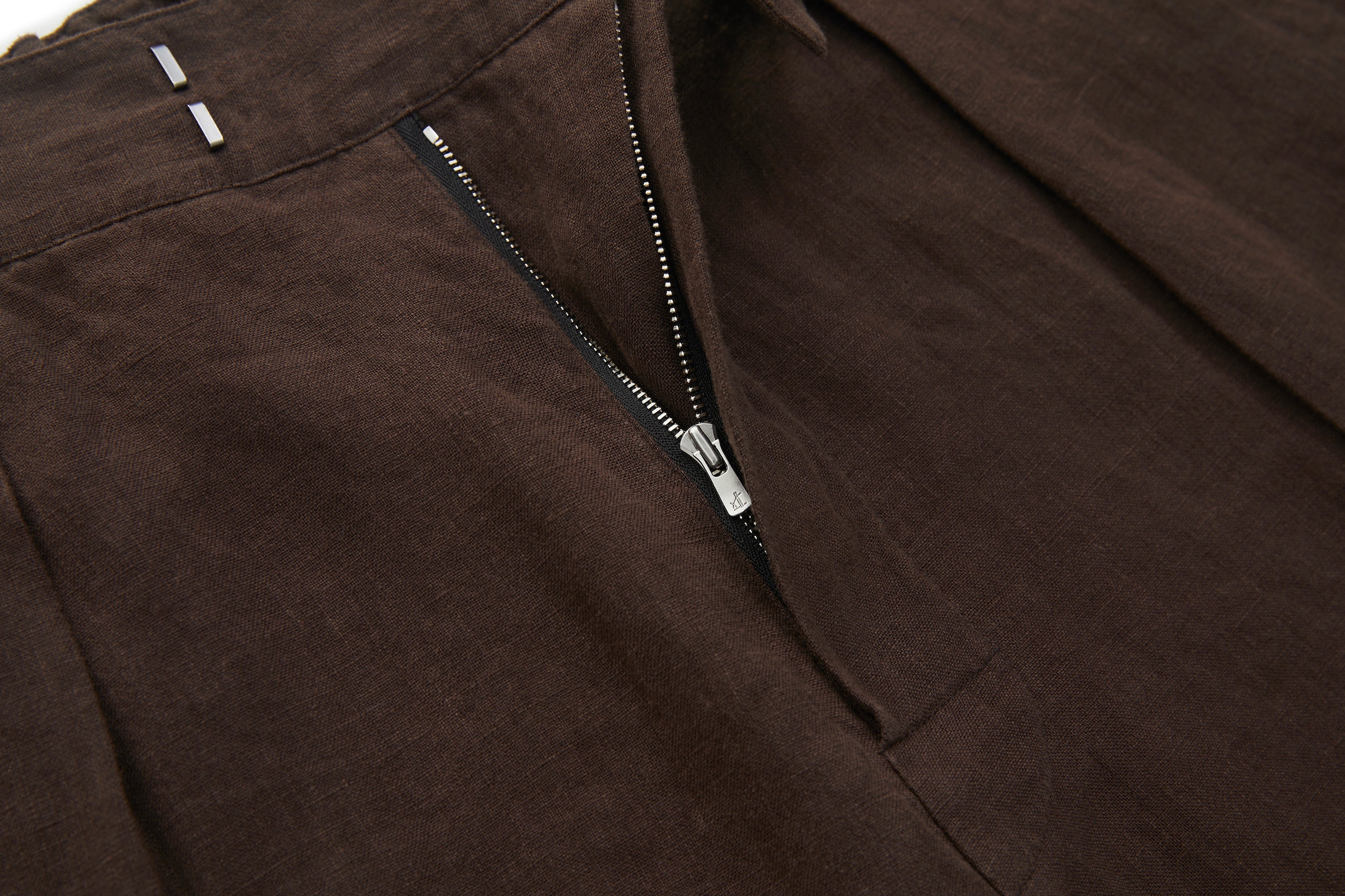 Bermuda Linen Shorts Brown