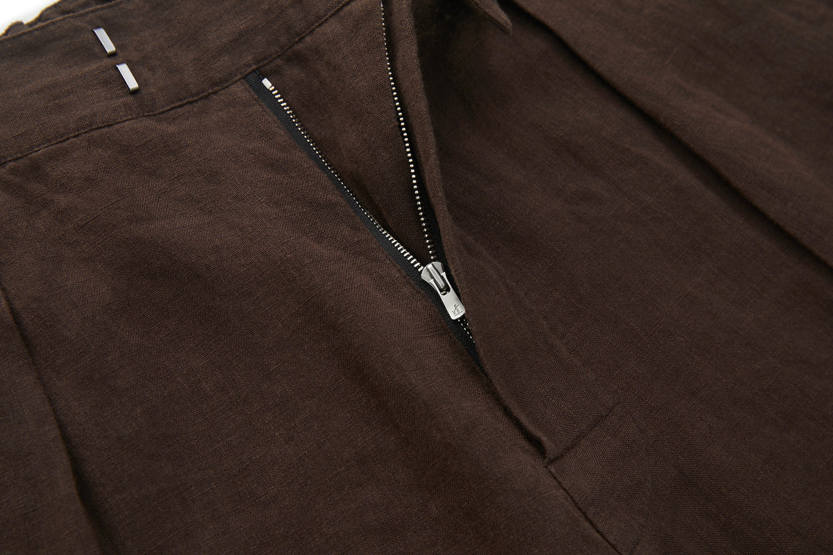 Bermuda Linen Shorts Brown – product image 6