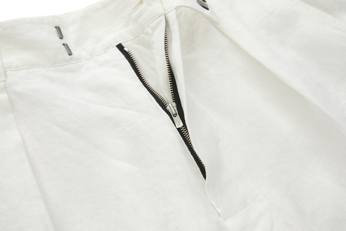 Bermuda Linen Shorts White – product image 6
