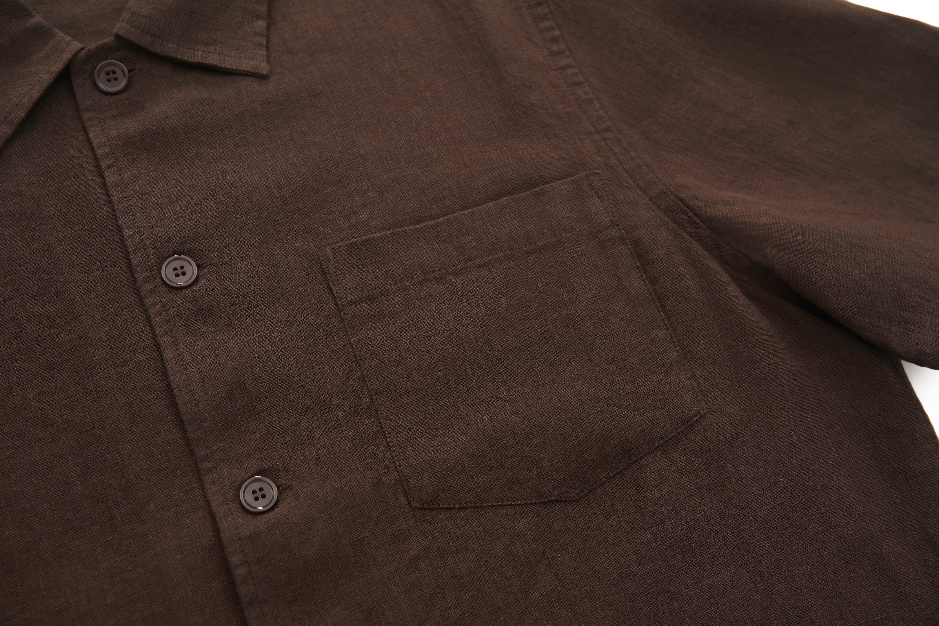 Boxy Short-Sleeve Shirt Brown