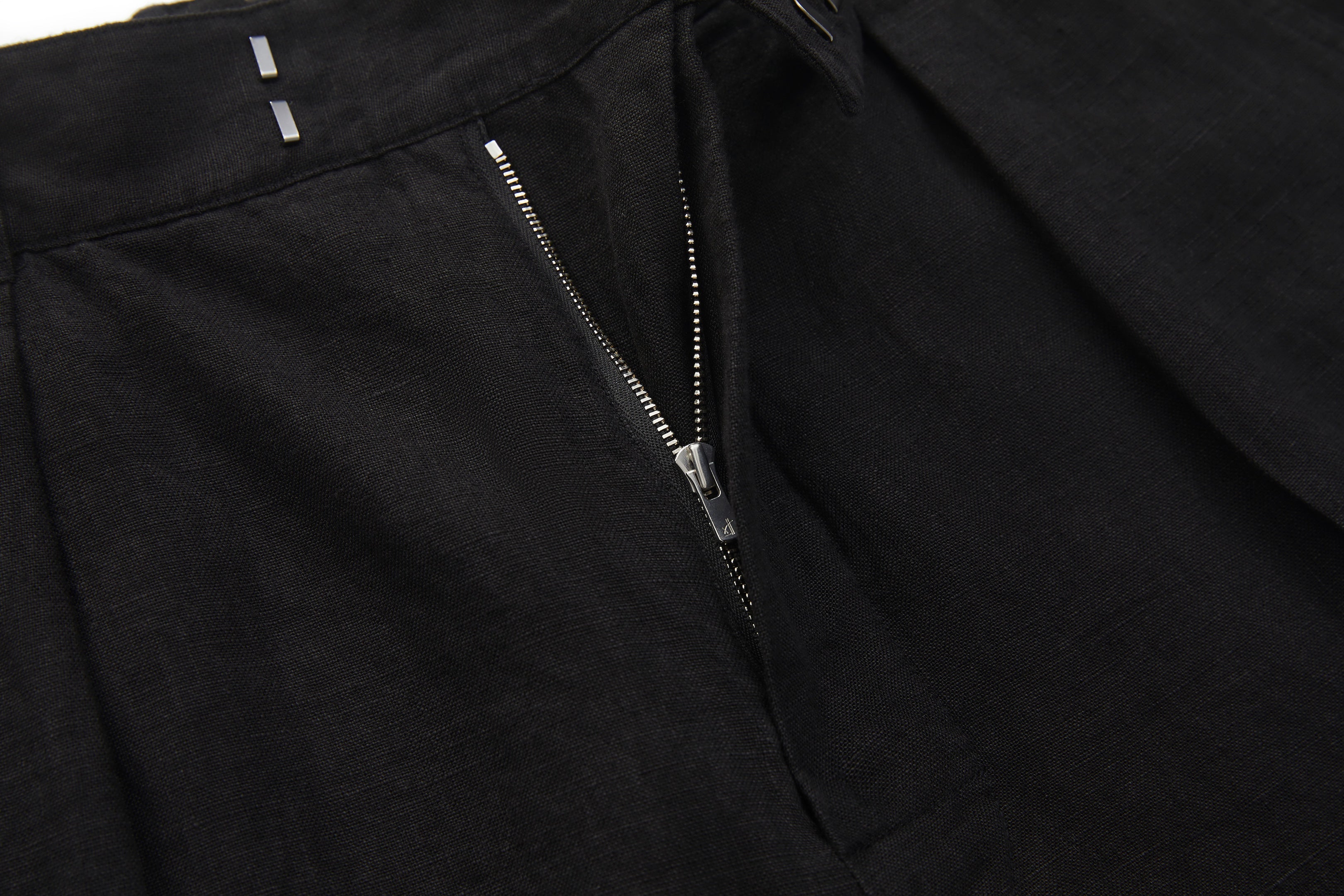 Bermuda Linen Shorts Black