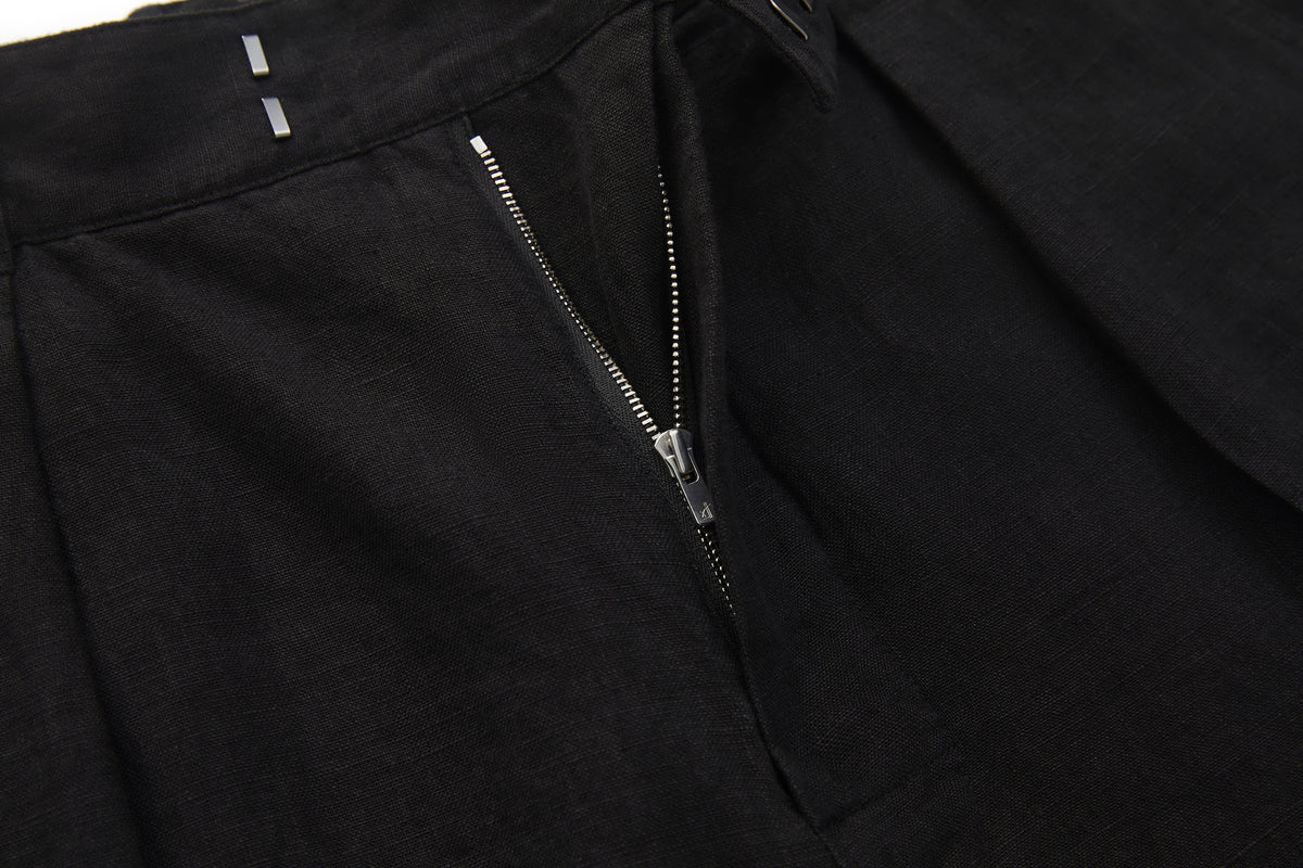 Bermuda Linen Shorts Black – product image 6