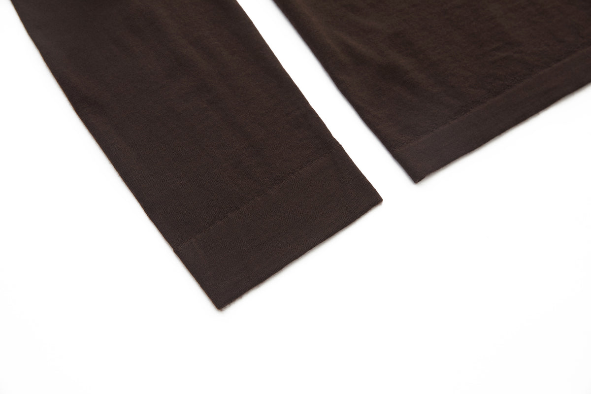 Wool T-Shirt Brown (Garter Stitch) – product image 6