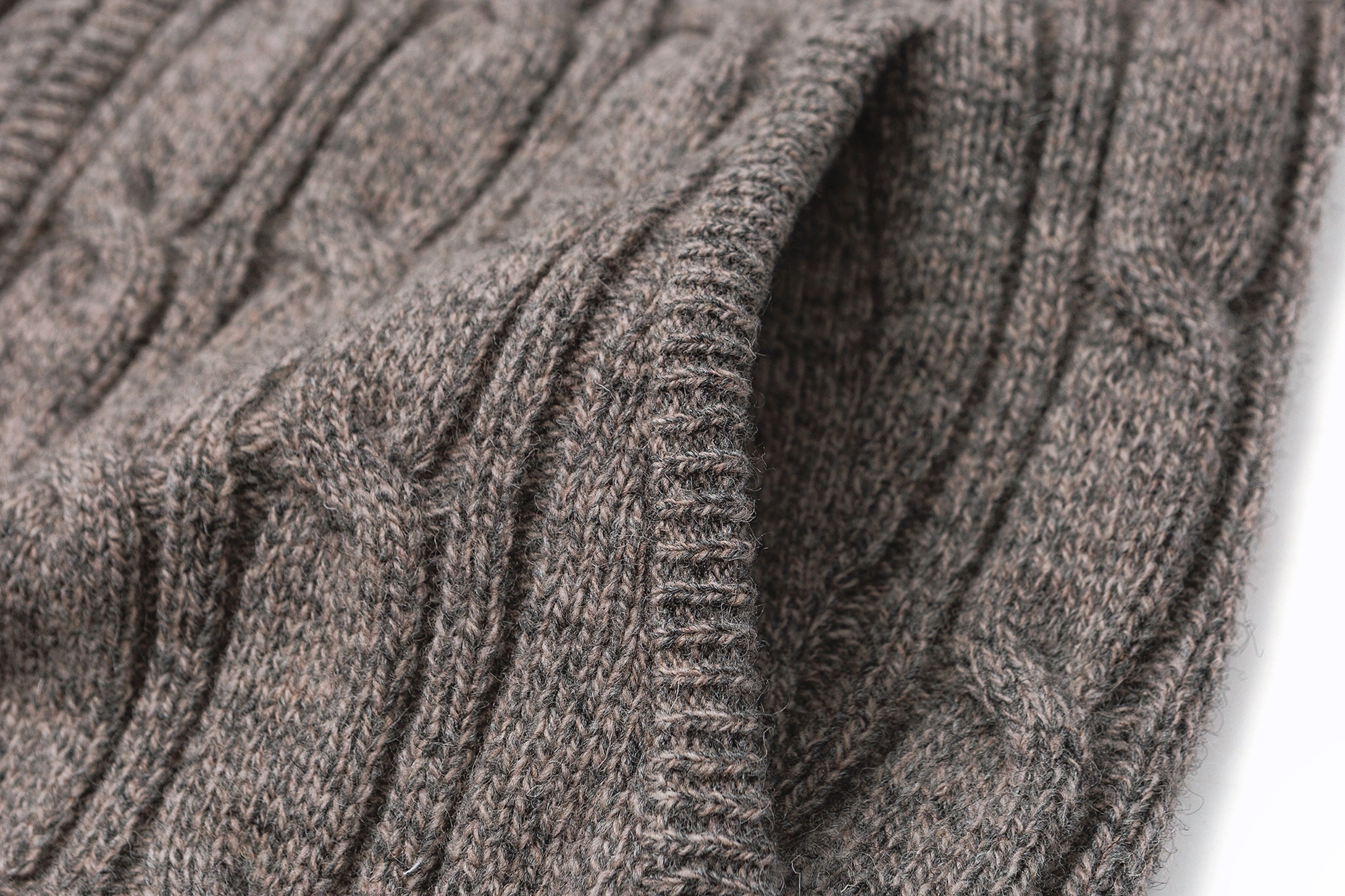 Cable-Knit Zip-Up Hoodie
