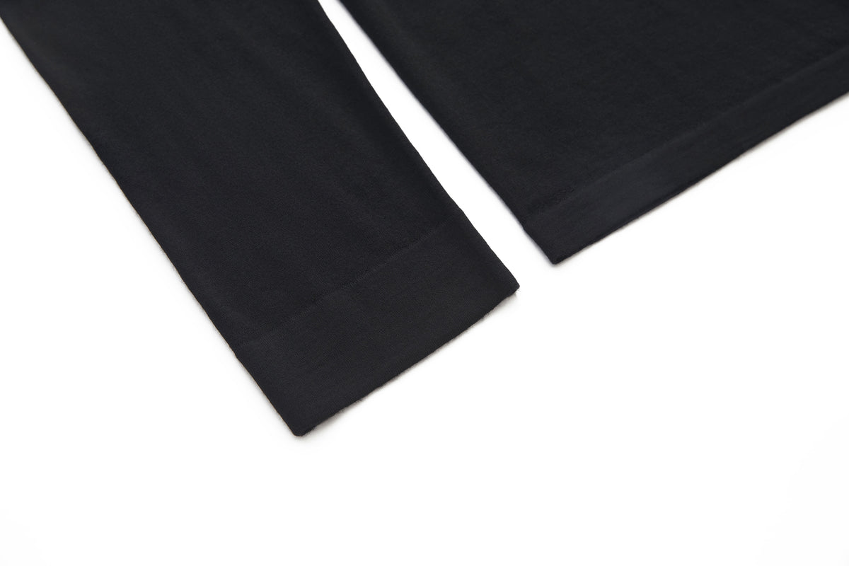 Wool T-Shirt Black (Garter Stitch) – product image 6