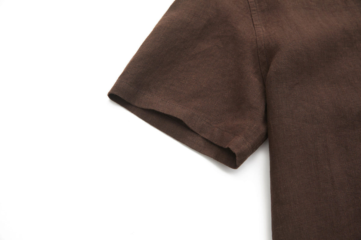 Boxy Short-Sleeve Shirt Brown – product image 7