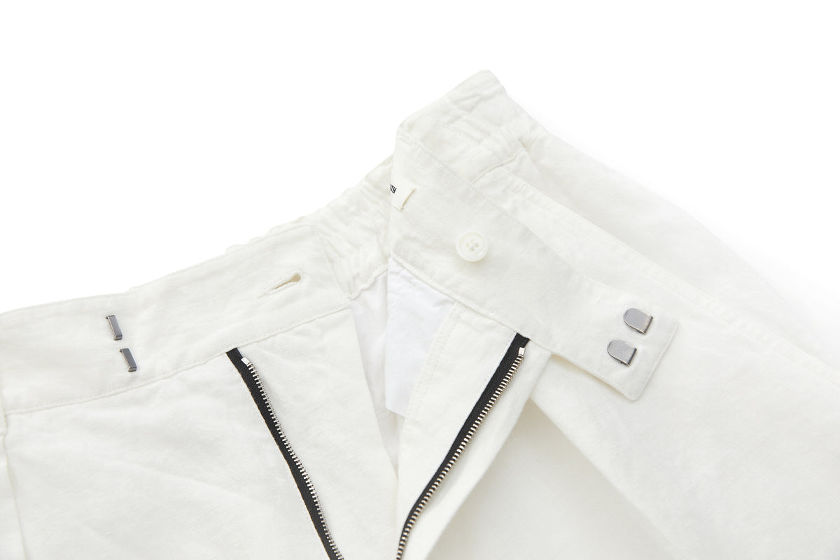 Bermuda Linen Shorts White – product image 7