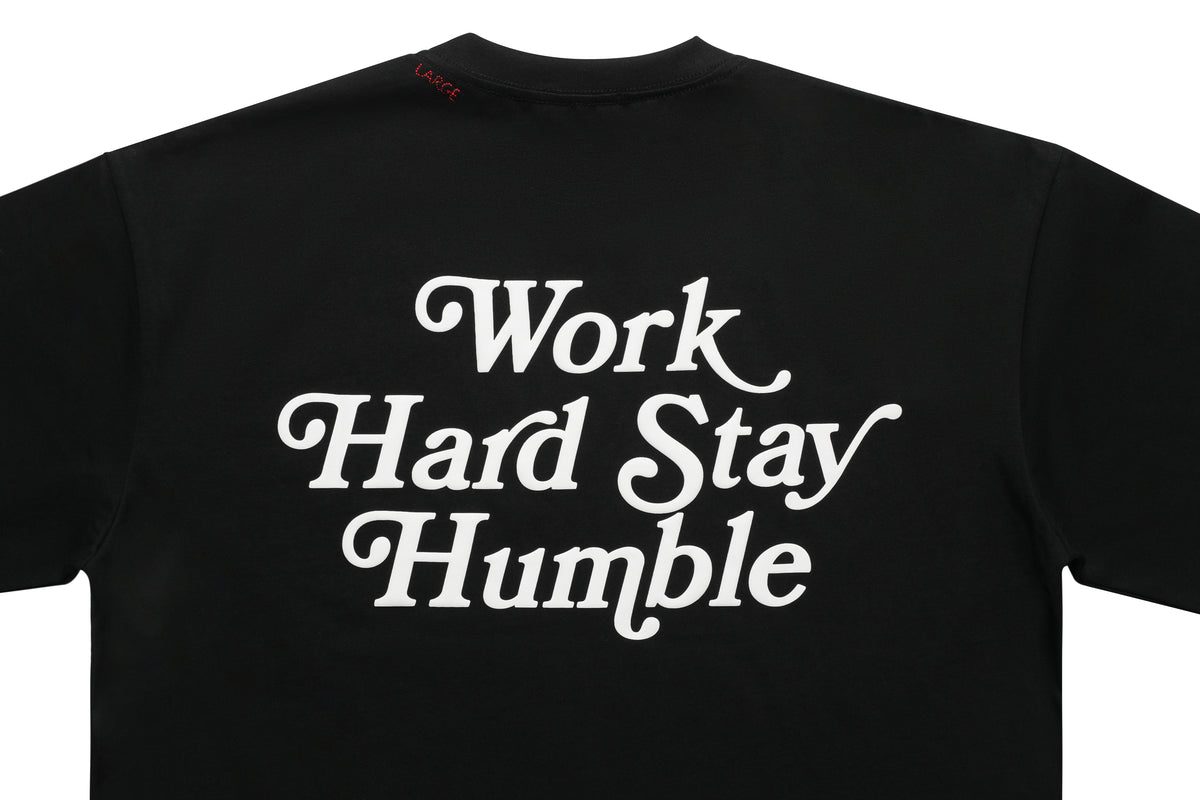 Work Hard Stay Humble Tee Black/White – product image 7
