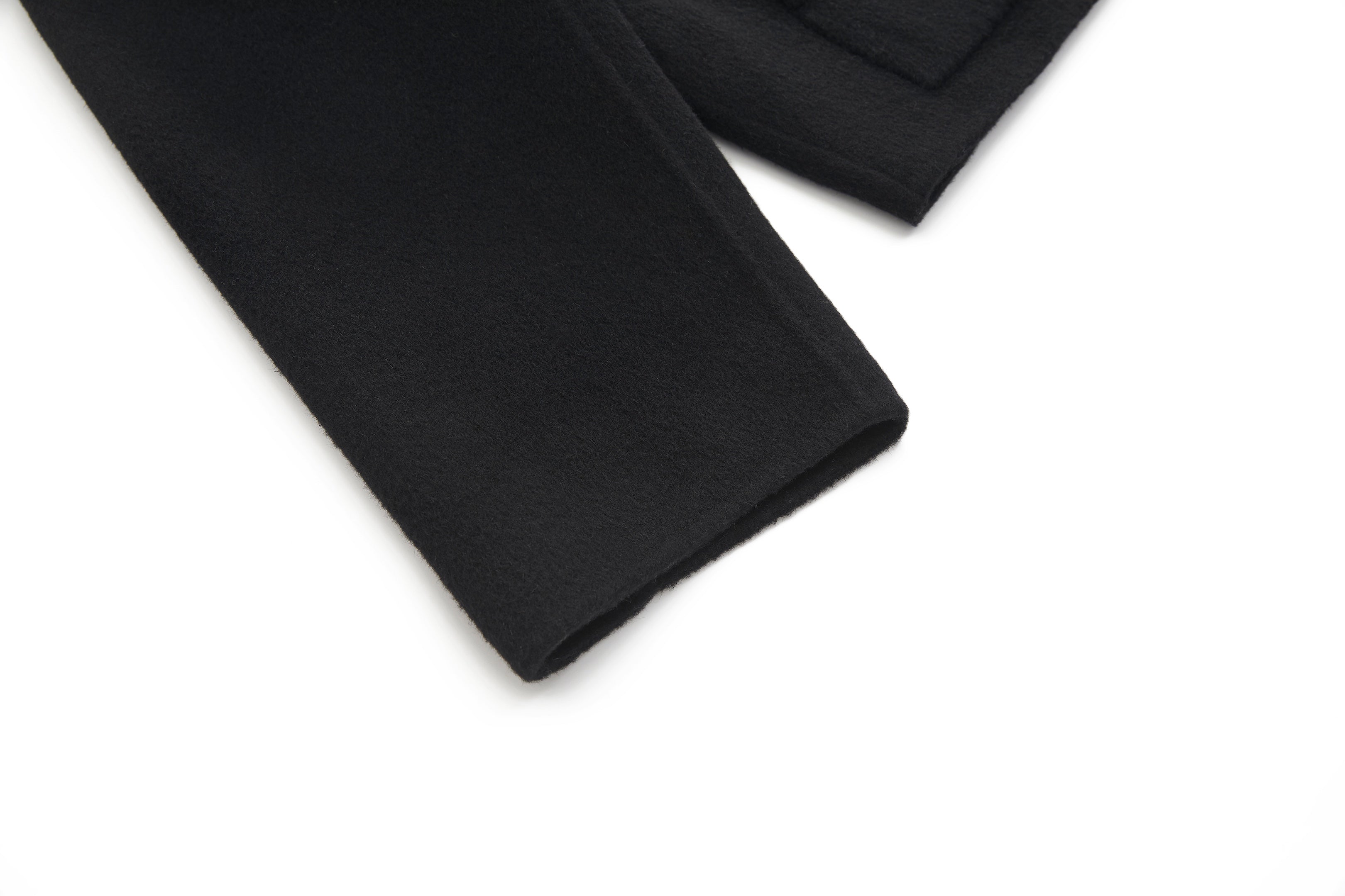 Hooded Wool Jacket Black