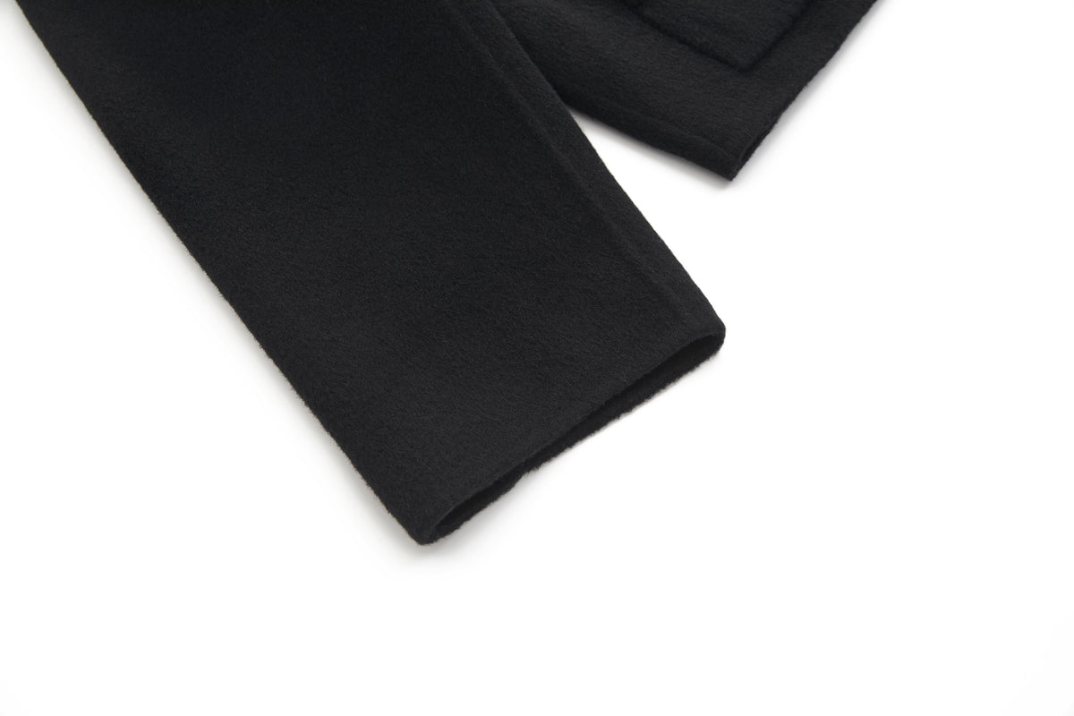 Hooded Wool Jacket Black – product image 7