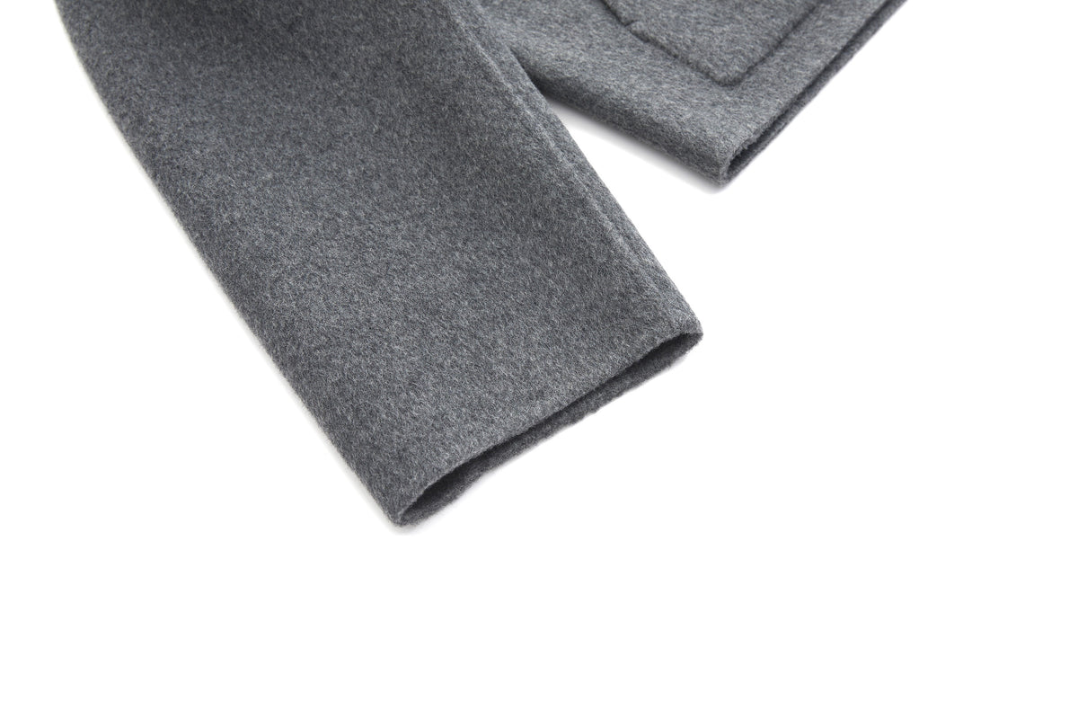 Hooded Wool Jacket Grey – product image 7