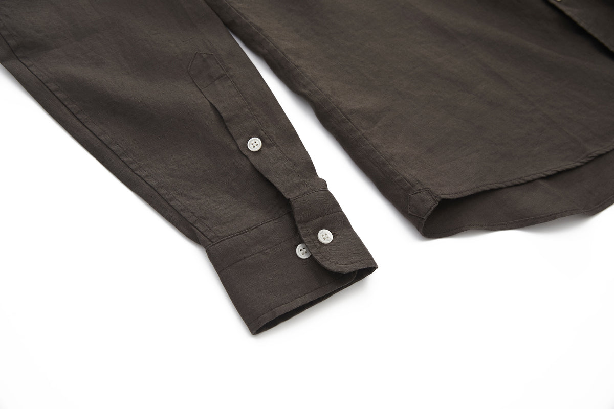 Linen Shirt Brown – product image 7