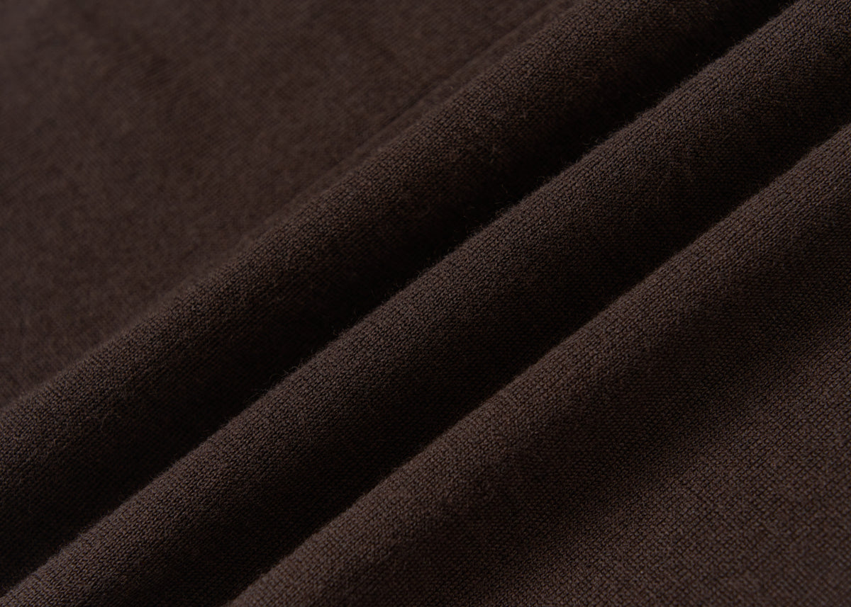 Wool T-Shirt Brown (Central Seam) – product image 7