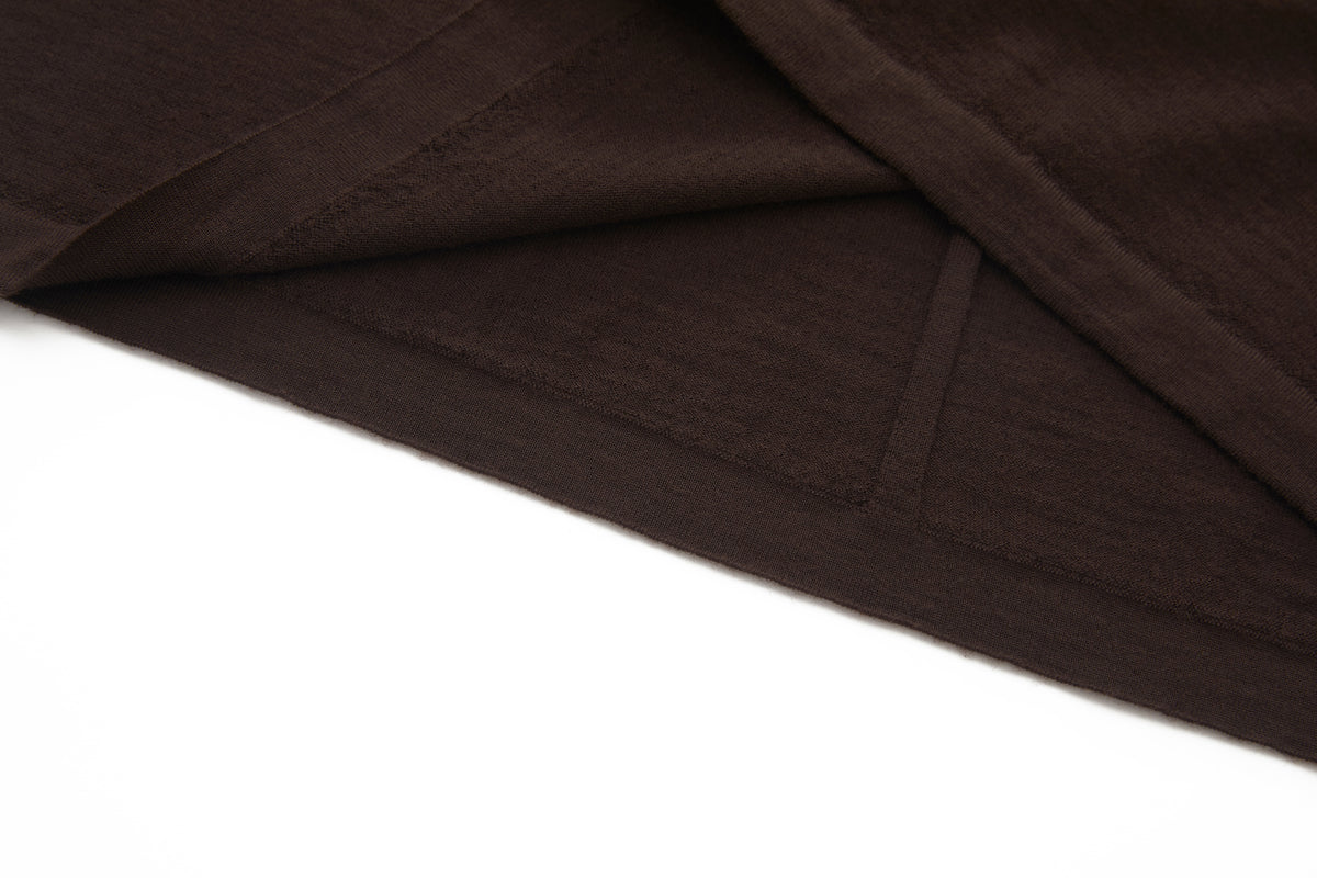 Wool T-Shirt Brown (Garter Stitch) – product image 7
