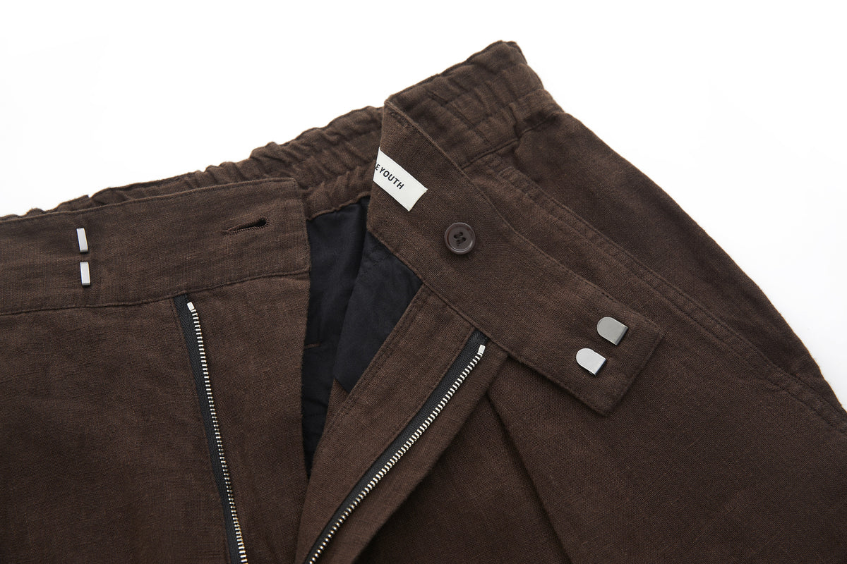 Bermuda Linen Shorts Brown – product image 7