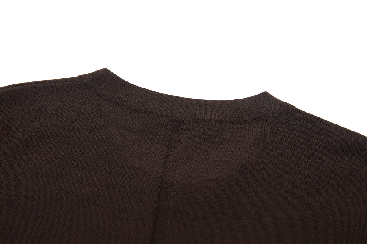 Wool T-Shirt Brown (Garter Stitch) – product image 8