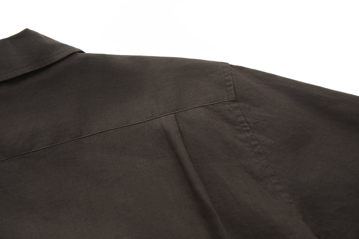 Linen Shirt Brown – product image 8