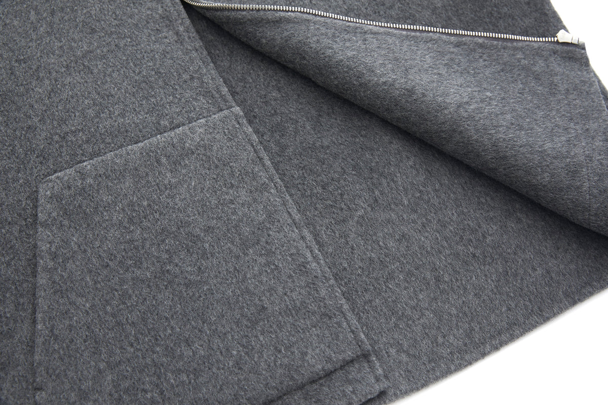 Hooded Wool Jacket Grey – product image 8