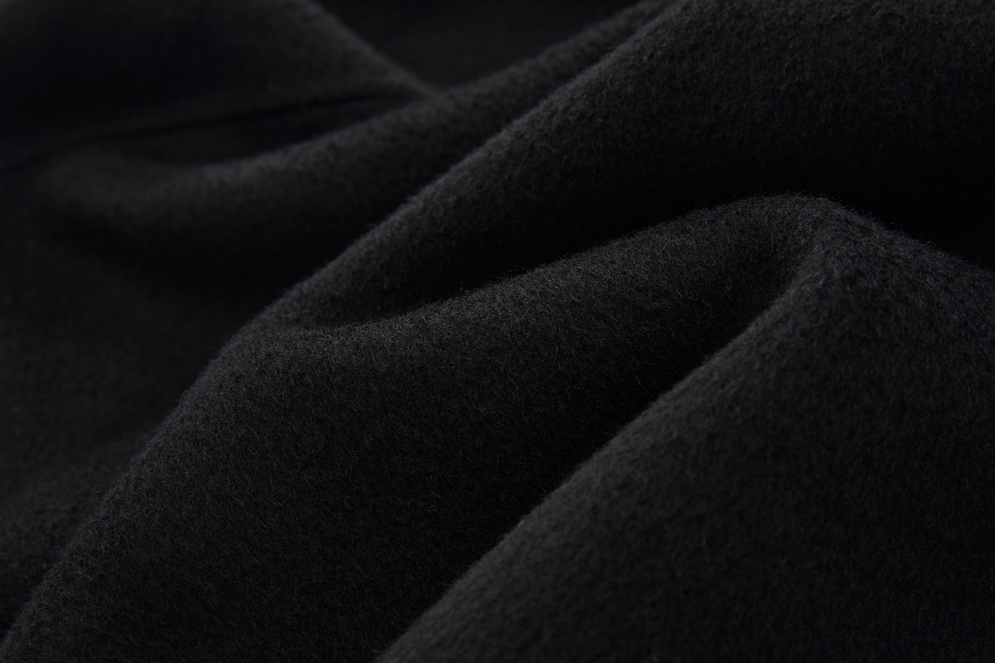 Hooded Wool Jacket Black