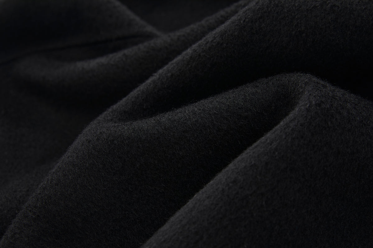 Hooded Wool Jacket Black – product image 9