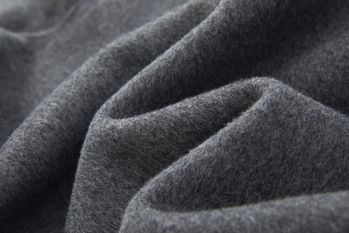 Hooded Wool Jacket Grey – product image 9