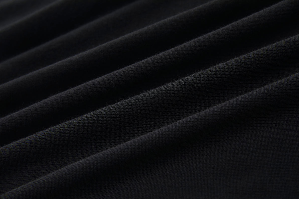 Wool T-Shirt Black (Garter Stitch) – product image 9