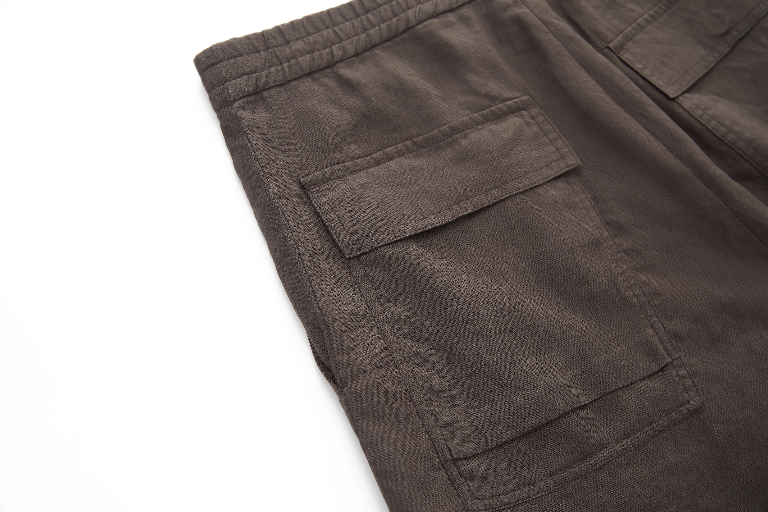 Linen Shorts Brown