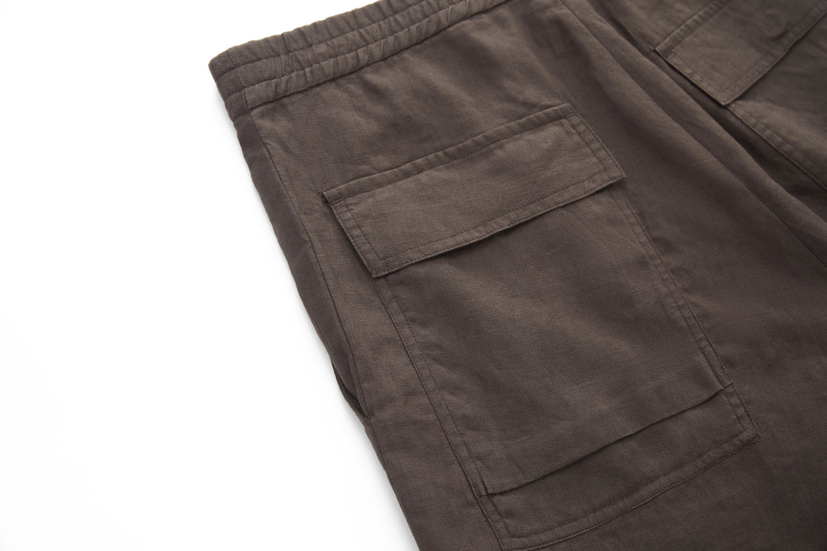 Linen Shorts Brown – product image 9