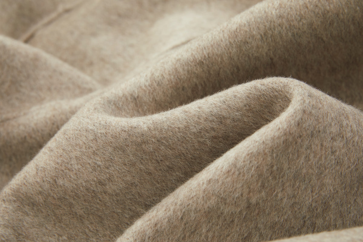 Hooded Wool Jacket Oatmeal – product image 9