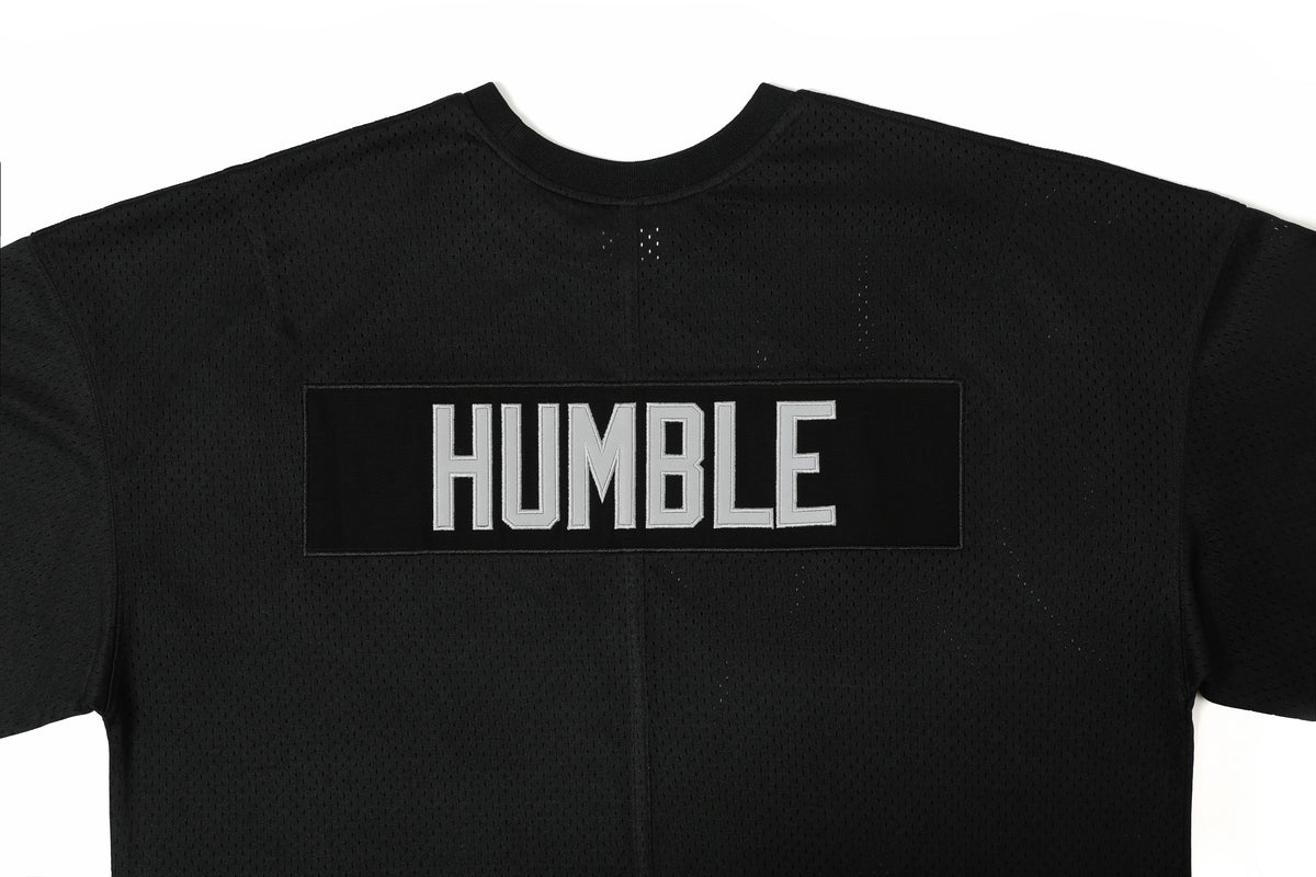 Reflective Logo Mesh Jersey T-Shirt — reflective HUMBLE chest logo