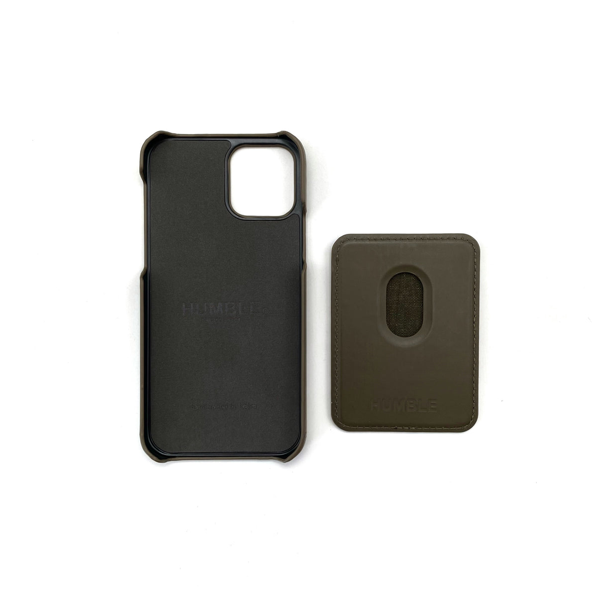 Phone Case for iPhone 12/12 Pro/12 Pro Max — case interior beside detachable card holder
