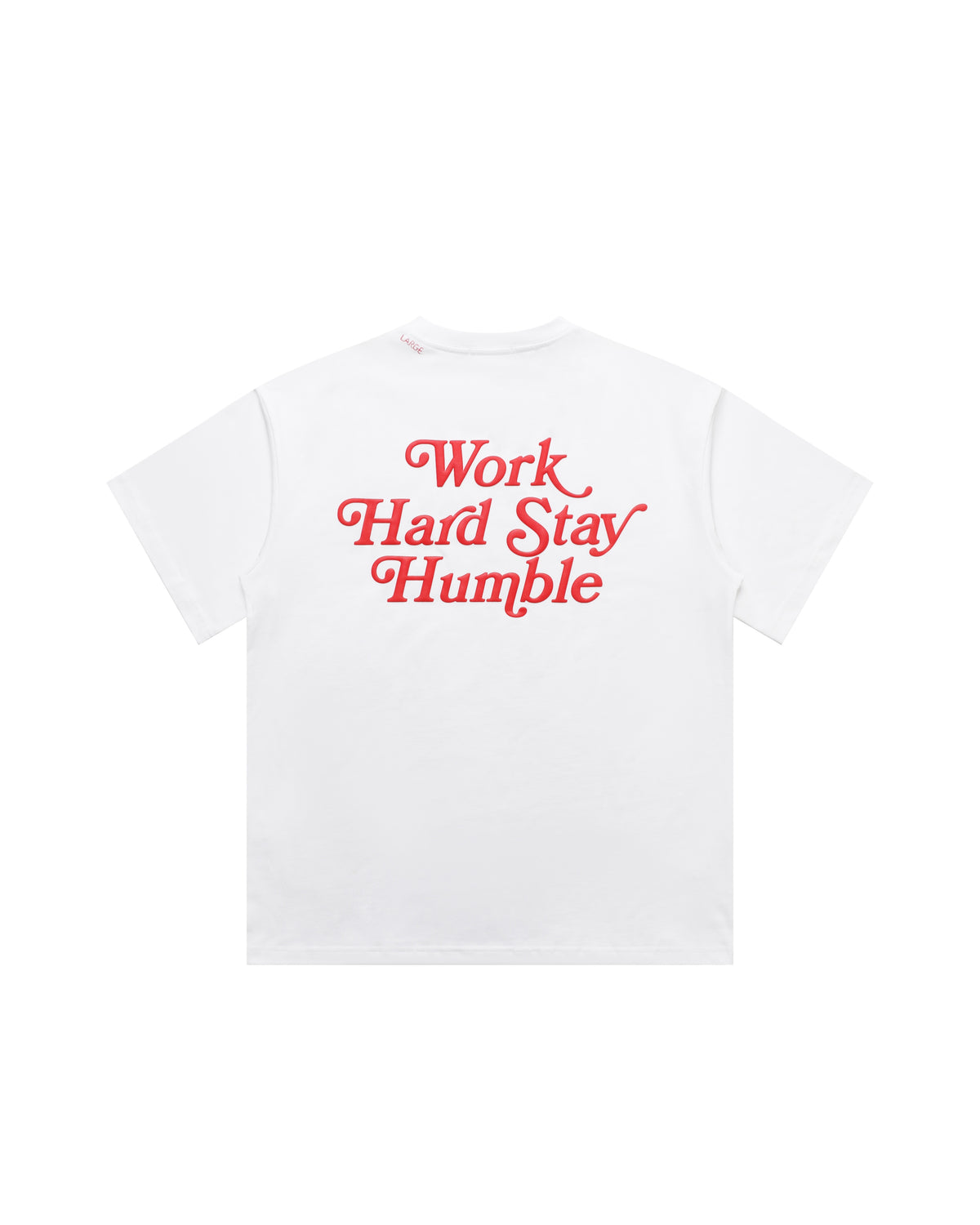 Work Hard Stay Humble Tee White/Red – product image 2