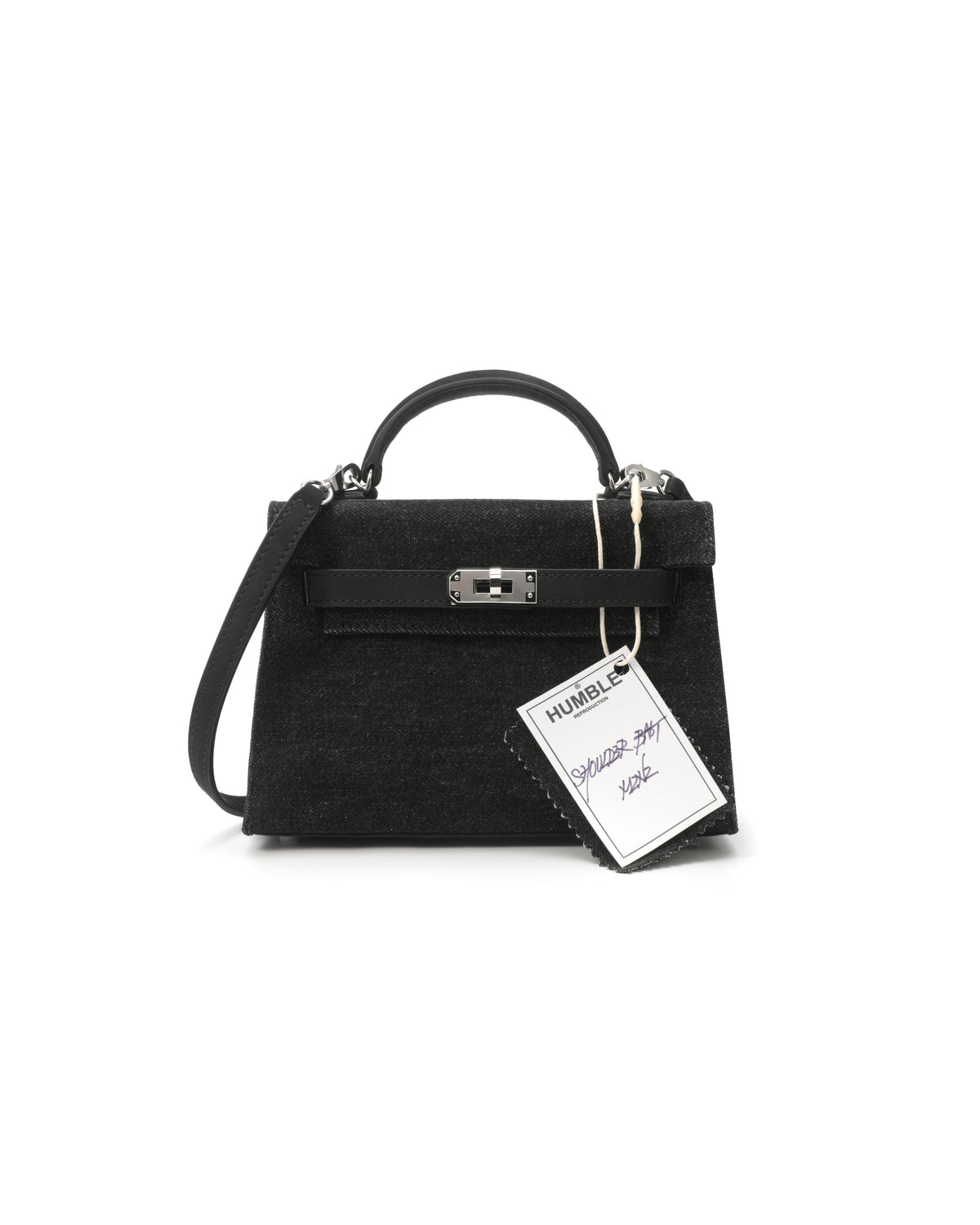Shoulder Bag Mini Denim Black