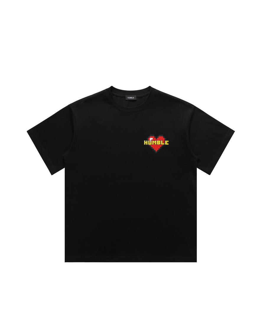 Pixel Love Earth Tee Black