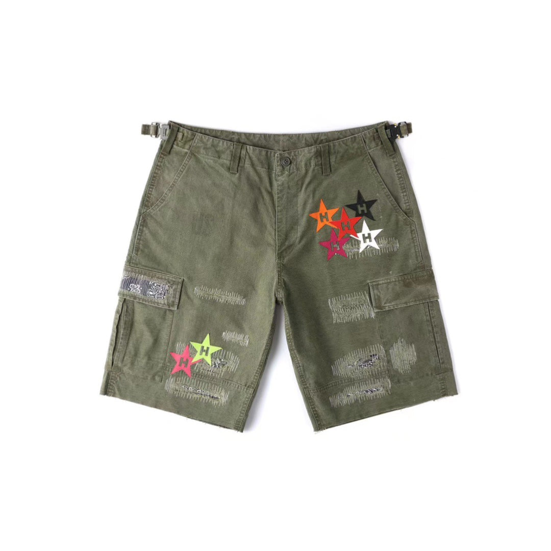 Jungle Chopped Shorts With Stars