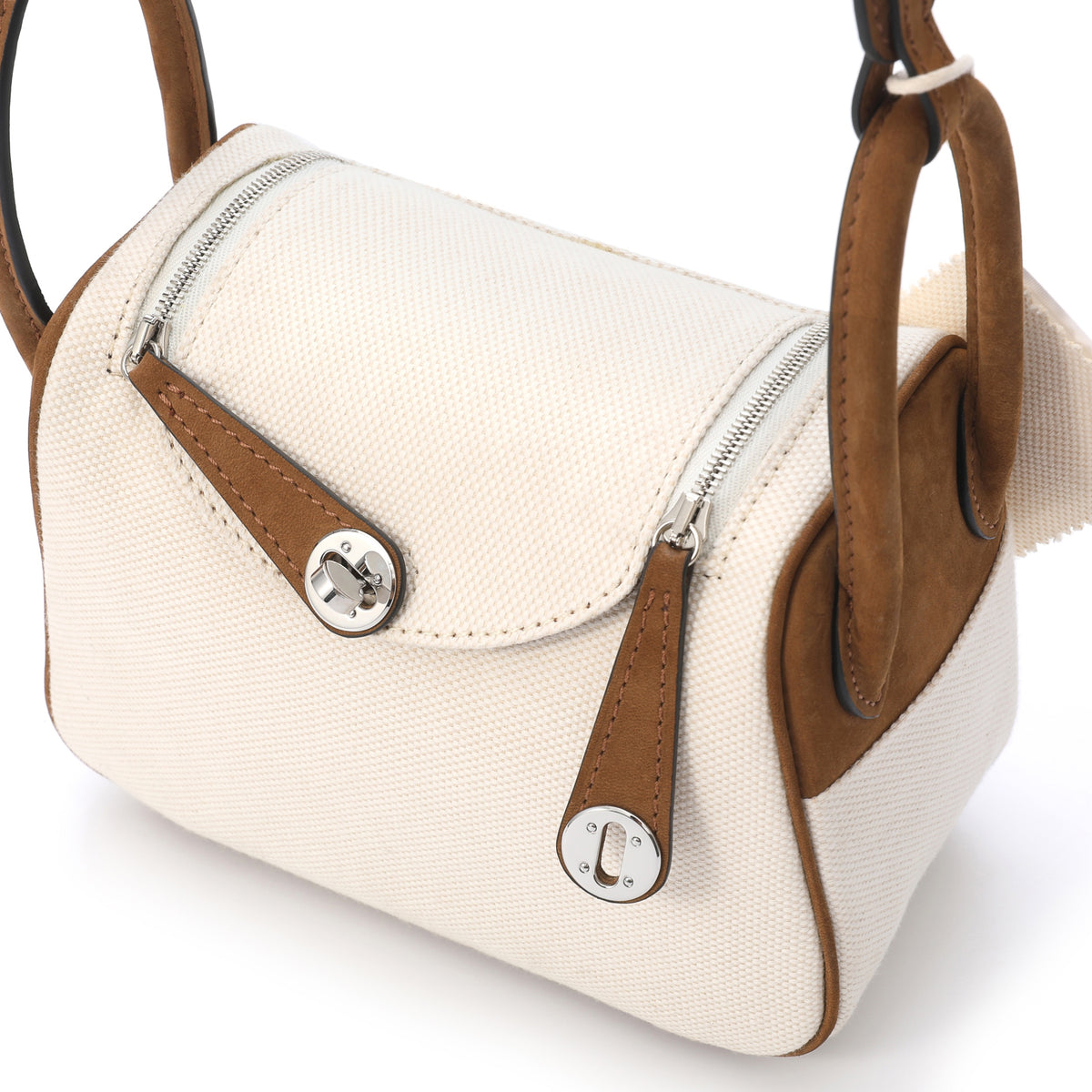 Dumpling Bag Mini White/Brown – product image 6